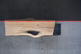White Oak Live Edge Wood Slab #D312 98" x 28" - 37" x 2.4"