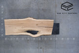 White Oak Live Edge Wood Slab #D312 98" x 28" - 37" x 2.4"
