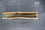 Poplar Live Edge Wood Slab #B359 126" x 23" - 27" x 4.4"