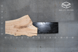 Hickory Live Edge Wood Slab #C351 68" x 27" - 44" x 2.6"