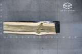Poplar Live Edge Wood Slab #D365 102" x 22" - 26" x 4.5"