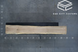 White Oak Live Edge Wood Slab #E022 127" x 15" - 19" x 1.3"
