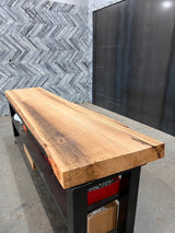 Red Oak Live Edge Wood Slab #A367 111" x 26" - 30" x 3.9"