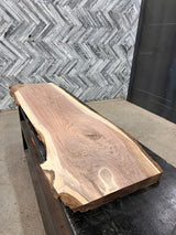 Walnut Live Edge Wood Slab #D433 73" x 19" - 21" x 1.9"