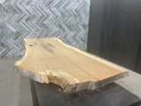 White Oak Live Edge Wood Slab #D120 100" x 22" - 35" x 2.4"