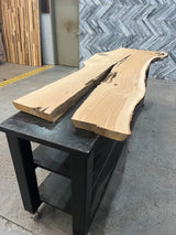 White Oak Live Edge Wood Slab #D307 106" x 27" - 34" x 2.1"