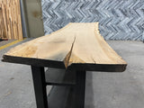 White Oak Live Edge Wood Slab #A151 119" x 30" - 38" x 2.6"