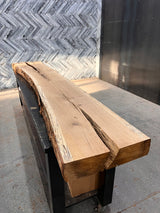 Red Oak Live Edge Wood Slab #D374 124" x 16" - 22" x 4.4"