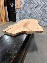 Hickory Live Edge Wood Slab #C351 68" x 27" - 44" x 2.6"