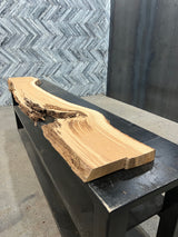 White Oak Live Edge Wood Slab #E303 106" x 10" - 16" x 2.2"