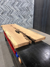 White Oak Live Edge Wood Slab #D332 81" x 28" - 29" x 2.5"