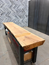 Red Oak Live Edge Wood Slab #A371 119" x 20" - 26" x 4.4"