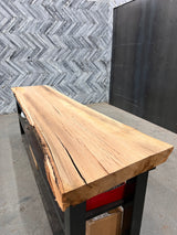 Red Oak Live Edge Wood Slab #A360 114" x 25" - 30" x 4.4"
