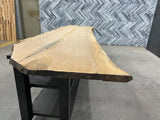 White Oak Live Edge Wood Slab #A137 124" x 28" - 36" x 1.9"