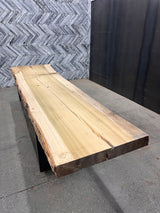 Poplar Live Edge Wood Slab #A348 149" x 31" - 41" x 4.1"