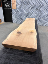 White Oak Live Edge Wood Slab #E378 96" x 18" - 24" x 2.8"