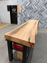 Red Oak Live Edge Wood Slab #A367 111" x 26" - 30" x 3.9"