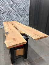 White Oak Live Edge Wood Slab #A388 121" x 38" - 47" x 2.3"