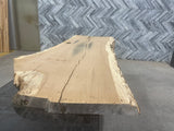 White Oak Live Edge Wood Slab #D120 100" x 22" - 35" x 2.4"