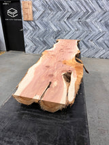 Cedar Live Edge Wood Slab #B450 98" x 17" - 23" x 3.1"