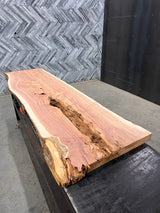 Cedar Live Edge Wood Slab #D444 92" x 23" - 26" x 2.2"