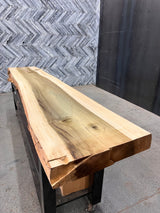 Poplar Live Edge Wood Slab #B361 126" x 22" - 25" x 4.4"