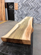 Poplar Live Edge Wood Slab #D362 103" x 19" - 22" x 4.5"