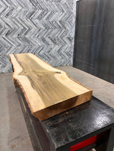 Poplar Live Edge Wood Slab #D365 102" x 22" - 26" x 4.5"