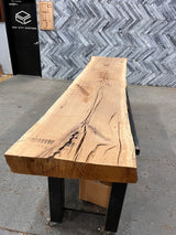 White Oak Live Edge Wood Slab #A376 107" x 21" - 27" x 4.0"