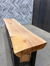 White Oak Live Edge Wood Slab #A385 121" x 20" - 27" x 4.4"