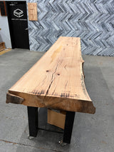 Red Oak Live Edge Wood Slab #A383 124" x 22" - 24" x 4.4"