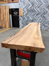 Red Oak Live Edge Wood Slab #A360 114" x 25" - 30" x 4.4"