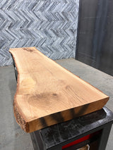Red Oak Live Edge Wood Slab #D358 107" x 23" - 28" x 4.3"