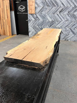 White Oak Live Edge Wood Slab #D336 87" x 20" - 25" x 2.4"