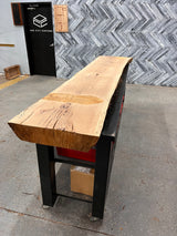 Red Oak Live Edge Wood Slab #A371 119" x 20" - 26" x 4.4"