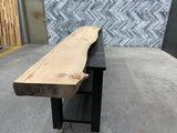 Red Oak Live Edge Wood Slab #E255 130" x 15"-20" x 3.6"