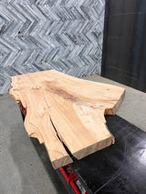 Hickory Live Edge Wood Slab #C351 68" x 27" - 44" x 2.6"