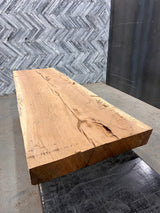 White Oak Live Edge Wood Slab #F402 96" x 28" - 31" x 4.4"