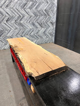 White Oak Live Edge Wood Slab #D336 87" x 20" - 25" x 2.4"