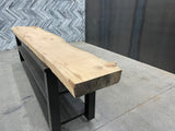 Red Oak Live Edge Wood Slab #E255 130" x 15"-20" x 3.6"