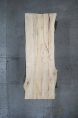 (Pre-Built) Soft Maple Live Edge Tabletop #PB209 114" x 38" - 43" x 2.0" — overhead view — Oak City Customs