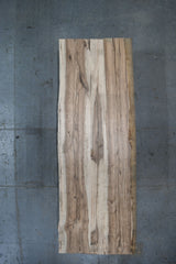 (Pre-Built) Sweet Gum Live Edge Tabletop #PB194 128" x 44" - 47" x 2.1" — overhead view — Oak City Customs