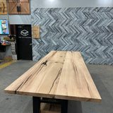 (Pre-Built) Rustic Oak Classic-Cut Tabletop #PB046 125" x 44" x 1.9"
