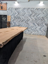 White Oak Live Edge Wood Slab #A897 133" x 25" - 40" x 2.0"