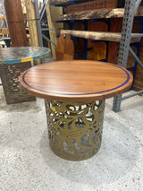 Sapele Wood Dining Table with Royal Blue Epoxy Inlay