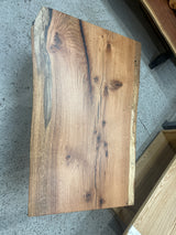 One-of-a-Kind Red Oak Live Edge Coffee Table with Zebulon Base | 56" x 35"