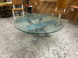 Stainless Steel Blowing Rock Coffee Table Base — One of One