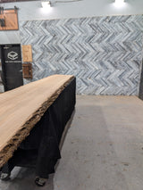 Ash Live Edge Wood Slab #B903 146" x 22" - 25" x 2.2"