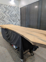 White Oak Live Edge Wood Slab #A948 150" x 33" - 42" x 2.6"