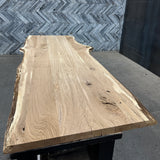 (Pre-Built) White Oak Live Edge Tabletop #PB076 111" x 34" - 46" x 1.7"